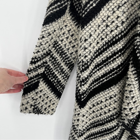 ba&sh Icare Open Front Knit Cardigan Black White - 1 (US Small) - Picture 7 of 11